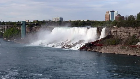 The view of the Niagara Falls Stock Footage 123082859