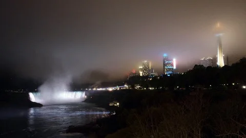 The view of the Niagara Falls Stock Footage 123298725