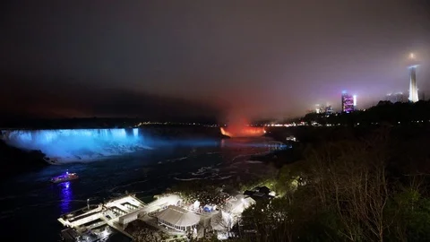 The view of the Niagara Falls Stock Footage 123336861