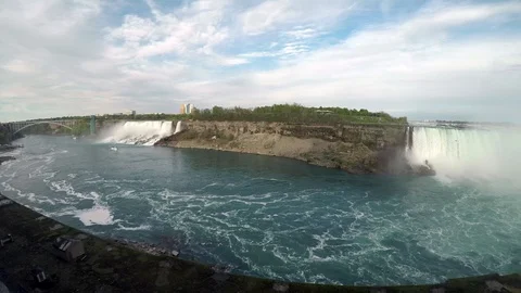 The view of the Niagara Falls Stock Footage 124640598