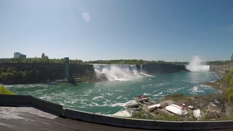 The view of the Niagara Falls Stock Footage 124640644