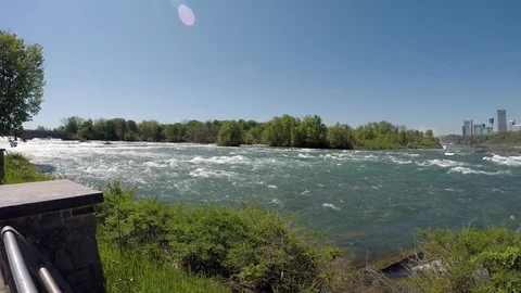 The view of the Niagara Falls Stock Footage 124642100