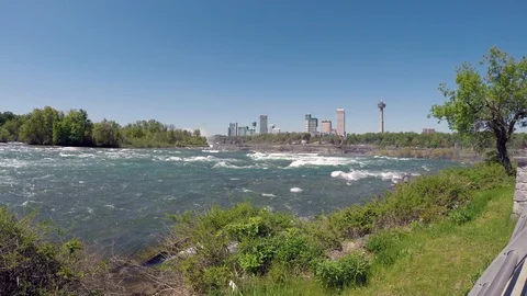 The view of the Niagara Falls Stock Footage 124642465