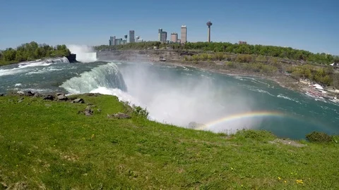 The view of the Niagara Falls Stock Footage 124644121