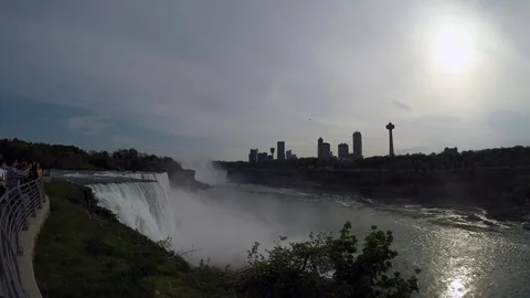 The view of the Niagara Falls Stock Footage 124644622