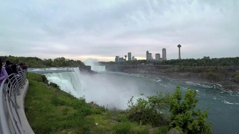 The view of the Niagara Falls Stock Footage 124646414