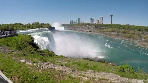 The view of the Niagara Falls Stock Footage 124646428