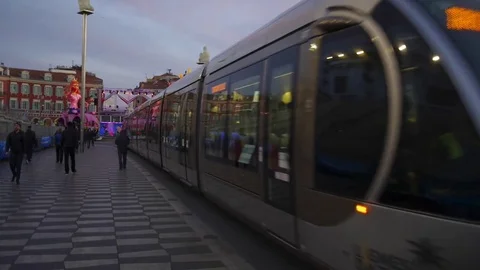 View of Nice, place massena, tramway 動画素材 73969101
