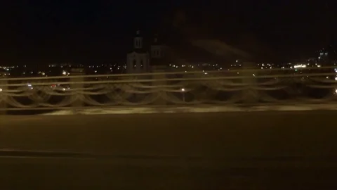 View of the night city Stock Footage 80507228