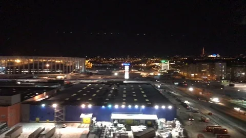 View of the night city Stock Footage 86765476