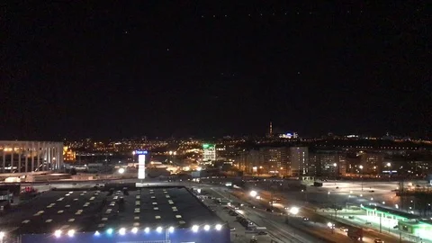 View of the night city Stock Footage 87090066