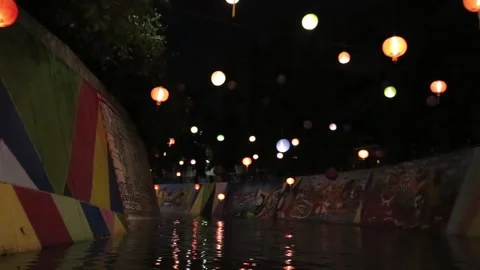 View in the night Video stock 195080727