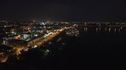 View on night road Stock Footage 54228600