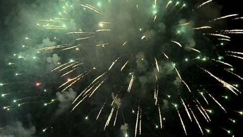 View of night salutes Stock Footage 89746520