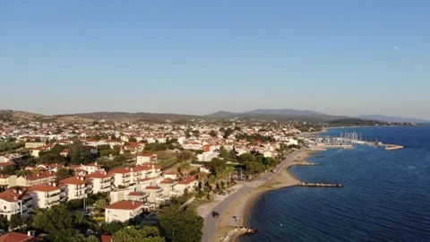 View from the Nikiti, Sithonia - Greece Video stock 252190026