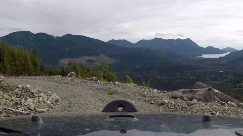 View of Nitnat Lake from logging road Stock Footage 173352453