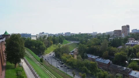 View on Nizhny Novgorod in the summer Stock Footage 314211374