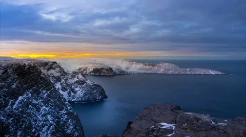 View from the North Cape Timelapse Stock Footage 61065166