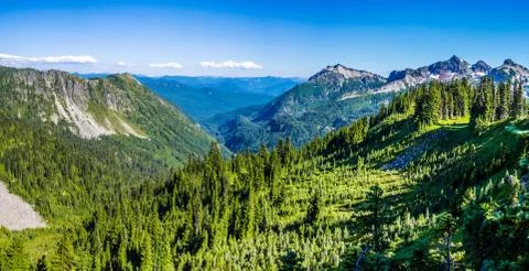 View of North Cascade Mountains Stock Photos