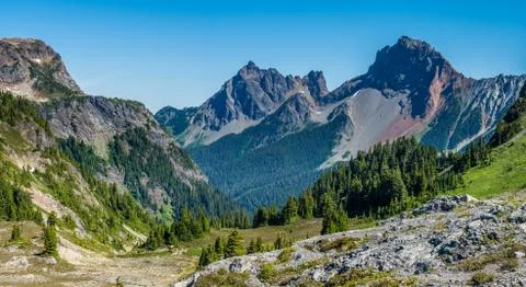View of North Cascade Mountains Stock Photos