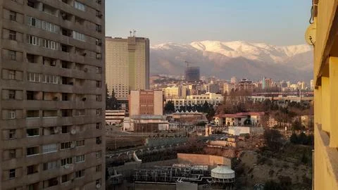 The view of North Side Tehran Stock Photos