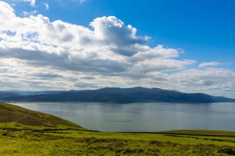 A view of North Wales taken from the top of the Great Orme mountain in Llandu Stock Photos