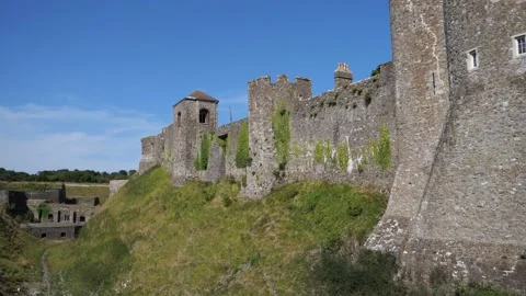 View of the north west walls of Dover Castle,Dover, Kent, UK. Stock Footage 205890657