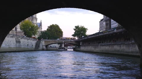 View of Notre Dame de Paris Cathedral UltraHD Stock Footage 58200339
