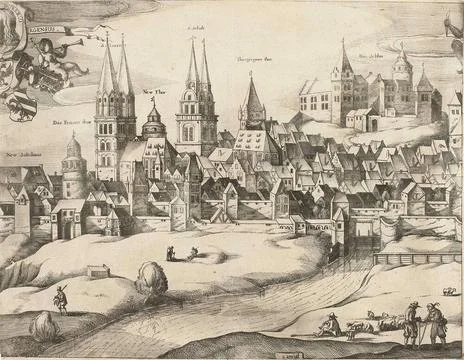 View of Nuremberg (sheet 3). View of the German city Nuremberg with differ... 스톡 사진