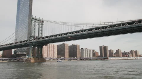 View of NYC from the river Stock Footage 172336192