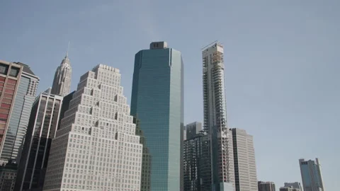 View of NYC from the river Vídeos de archivo 201613433