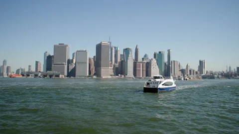 View of NYC from the river Vídeos de archivo 201649847