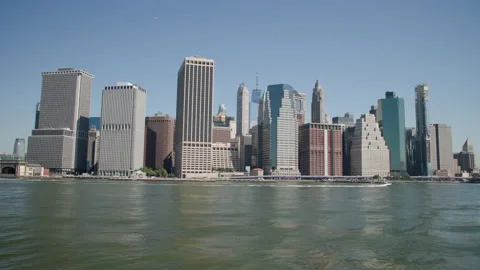 View of NYC from the river Vídeos de archivo 201655773