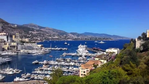 The View From The Observation Deck On The City Of Monaco Stock Footage 69161847