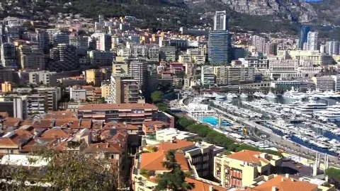 The View From The Observation Deck On The City Of Monaco. Stock Footage 69161916