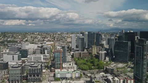 View from the observation deck of the Space Needle in Seattle, Washington Stock-Footage 244065474