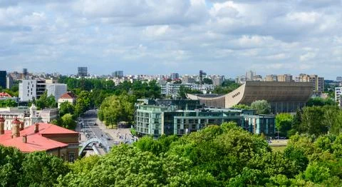 View from observation deck at Vilnius Stock Photos