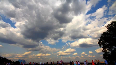 View from the observation deck Vorobyovy Gory Stock Footage 25854915