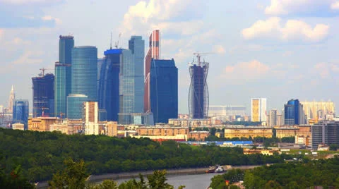 View from the observation deck Vorobyovy Gory Stock Footage 25854994