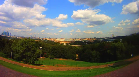 View from the observation deck Vorobyovy Gory Stock Footage 25855652