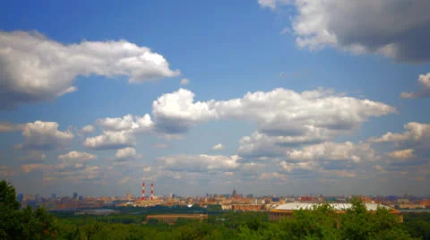 View from the observation deck Vorobyovy Gory Stock Footage 25855850