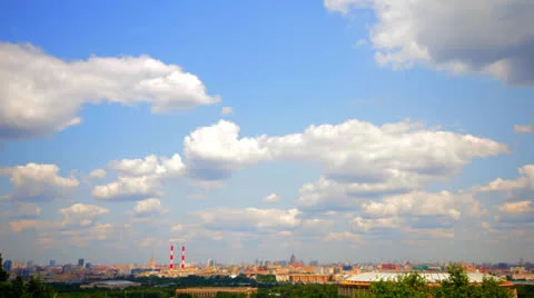 View from the observation deck Vorobyovy Gory zoom Stock Footage 25873534