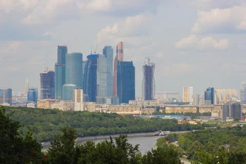 View from the observation deck Vorobyovy Gory Stock Photos