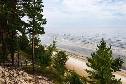 View from observation platform near the Baltic sea in Latvia Stock Photos