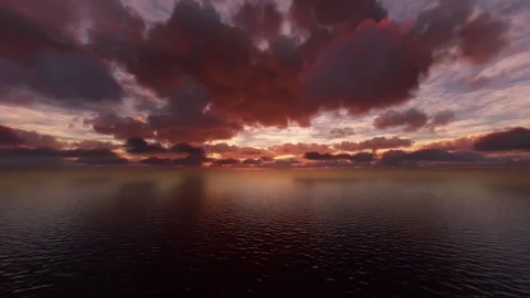 View of the ocean after sunset Stock Footage 163061240