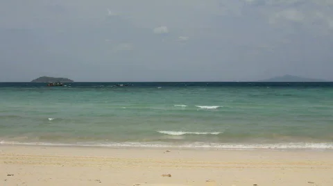 View of Ocean and Beach Stock Footage 664324