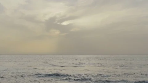 A view of the ocean and the horizon. Stock Footage 70435916