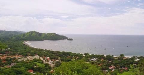 View of the ocean with a bird's eye view. Time Lapse. Costa Rica. Stock Footage 82857368