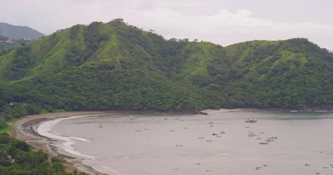 View of the ocean with a bird's eye view. Time Lapse. Costa Rica. Stock Footage 82883323