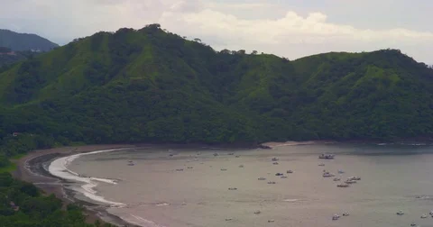 View of the ocean with a bird's eye view. Time Lapse. Costa Rica. Stock Footage 82922847